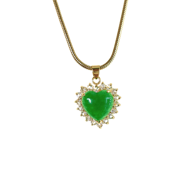 Jade Diamond Heart