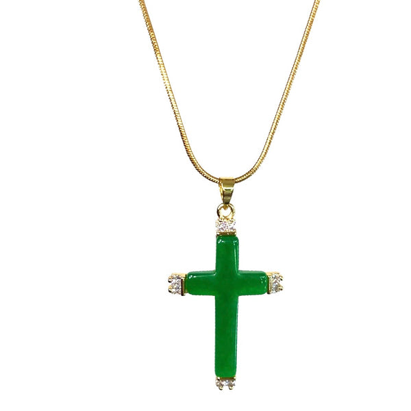 Jade Diamond Cross